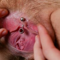 Teen meaty hairy pierced pussy