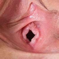 Little gape up close on cute teenager girl